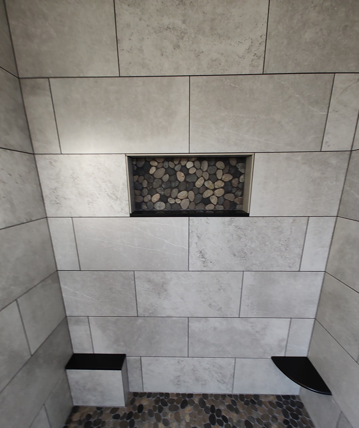 River pebble accent niche, second angle